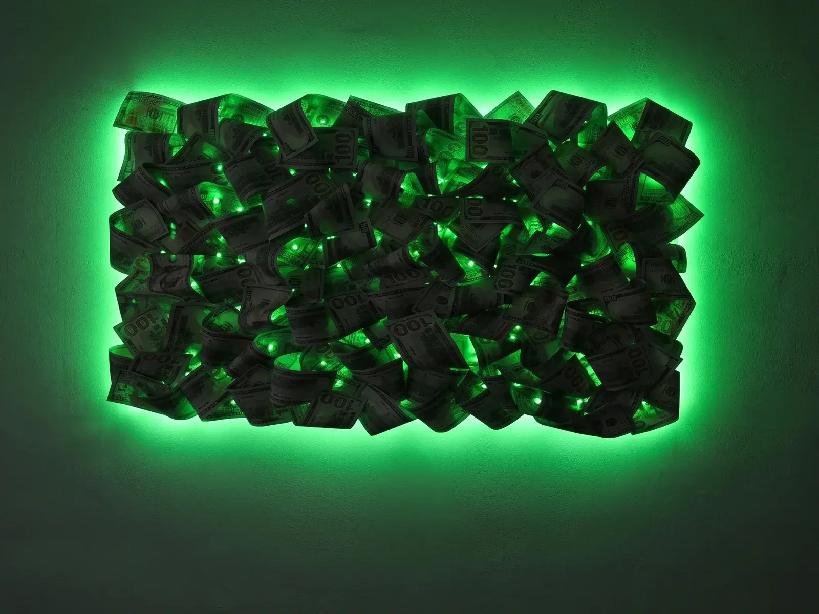 Ilustrační vizualizace obrazu s RGB LED podsvícením v barvě zvolené vpravo